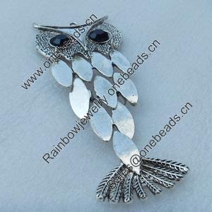 Pendant/Charm, Fashion Zinc Alloy Jewelry Findings, Lead-free, Animal 114x44mm, Sold by Bag