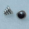 Bead caps, Fashion Zinc Alloy Jewelry Findings, Lead-free, 6x5mm, Sold by Bag