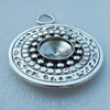 Zinc Alloy Cabochon Settings, Fashion jewelry findings, 58x58x6.5mm, inner dia:22mm, Sold by bag