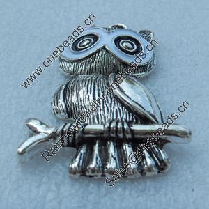 Pendant/Charm, Fashion Zinc Alloy Jewelry Findings, Lead-free, Animal 54x35mm, Sold by Bag