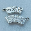 Pendant/Charm, Fashion Zinc Alloy Jewelry Findings, Lead-free, Poker 25x10mm, Sold by Bag