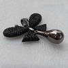 Zinc Alloy Pendant with Crystal Beads, Fashion Jewelry Findings, 68x59mm, Sold by PC