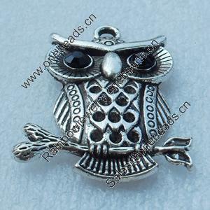 Pendant/Charm, Fashion Zinc Alloy Jewelry Findings, Lead-free, Animal 48x35mm, Sold by Bag