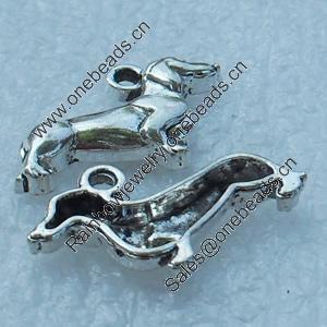 Pendant/Charm, Fashion Zinc Alloy Jewelry Findings, Lead-free, Animal 22x13mm, Sold by Bag