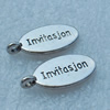 Message charm, Fashion Zinc Alloy Jewelry Findings, Lead-free, 19x10mm, Sold by Bag