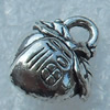 Pendant/Charm, Fashion Zinc Alloy Jewelry Findings, Lead-free, Fruit 11x9mm, Sold by Bag