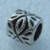 Europe Beads, Fashion Zinc Alloy Jewelry Findings, Lead-free, 8x8mm, hole:5mm, Sold by Bag