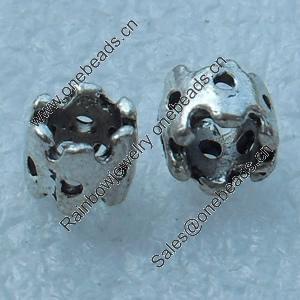 Europe Beads, Fashion Zinc Alloy Jewelry Findings, Lead-free, 5x6.5mm, hole:4.5mm, Sold by Bag