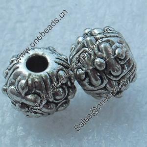 Beads, Fashion Zinc Alloy Jewelry Findings, Lead-free, 10x8mm, Sold by Bag