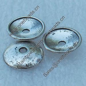 Bead caps, Fashion Zinc Alloy Jewelry Findings, Lead-free, 9.5mm, Sold by Bag