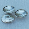 Bead caps, Fashion Zinc Alloy Jewelry Findings, Lead-free, 9.5mm, Sold by Bag