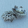 Bead caps, Fashion Zinc Alloy Jewelry Findings, Lead-free, 15mm, Sold by Bag