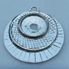 Pendant/Charm, Fashion Zinc Alloy Jewelry Findings, Lead-free, Flat Round 58x60mm, Sold by Bag
