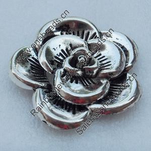 Pendant/Charm, Fashion Zinc Alloy Jewelry Findings, Lead-free, Flower 65x61mm, Sold by PC