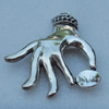Pendant/Charm, Fashion Zinc Alloy Jewelry Findings, Lead-free, Hand 82x58mm, Sold by PC