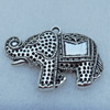 Pendant/Charm, Fashion Zinc Alloy Jewelry Findings, Lead-free, Animal 45x23mm, Sold by Bag