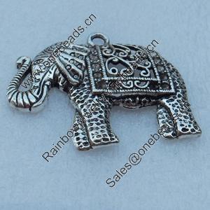 Pendant/Charm, Fashion Zinc Alloy Jewelry Findings, Lead-free, Animal 50x47mm, Sold by Bag