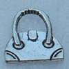 Pendant/Charm, Fashion Zinc Alloy Jewelry Findings, Lead-free, Handbag 16x14mm, Sold by Bag