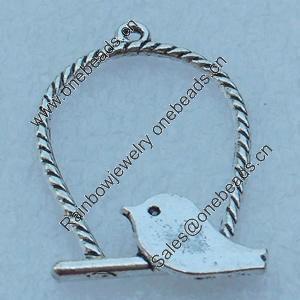 Pendant/Charm, Fashion Zinc Alloy Jewelry Findings, Lead-free, Animal 30x28mm, Sold by Bag