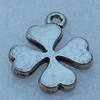 Pendant/Charm, Fashion Zinc Alloy Jewelry Findings, Lead-free, Flower 15x19mm, Sold by Bag