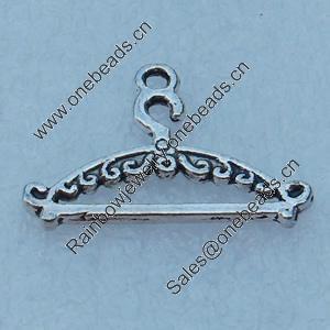Pendant/Charm, Fashion Zinc Alloy Jewelry Findings, Lead-free, Hanger 17x24mm, Sold by Bag