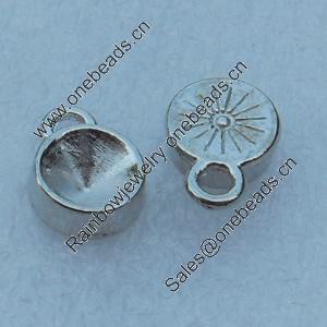 Zinc Alloy Cabochon Settings, Fashion jewelry findings, 13x9mm, inner dia:7mm, Sold by bag