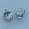 Zinc Alloy Cabochon Settings, Fashion jewelry findings, 13x9mm, inner dia:7mm, Sold by bag
