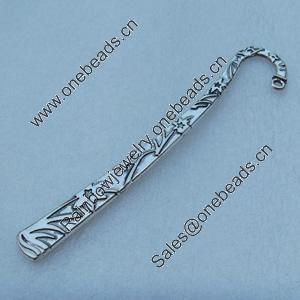 Bookmark, Fashion Zinc Alloy Jewelry Findings, Lead-free, 119x24mm, Sold by Bag
