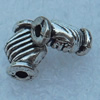 Beads, Fashion Zinc Alloy Jewelry Findings, Lead-free, 9x7mm, Sold by Bag