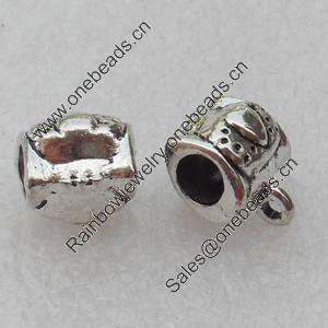 Zinc alloy Bails & Cord End Caps, Fashion jewelry findings, 11x12mm, Sold by bag