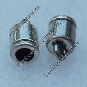 Zinc Alloy Cord End Caps, Fashion jewelry findings, 10x6mm,Hole:4mm, Sold by bag