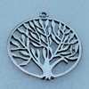 Pendant/Charm, Fashion Zinc Alloy Jewelry Findings, Lead-free, Tree 38mm, Sold by Bag
