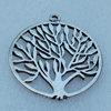 Pendant/Charm, Fashion Zinc Alloy Jewelry Findings, Lead-free, Tree 38mm, Sold by Bag