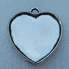 Zinc Alloy Cabochon Settings, Fashion jewelry findings, 27x24mm, inner dia:24x24mm, Sold by bag