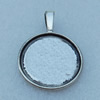 Zinc Alloy Cabochon Settings, Fashion jewelry findings, 25x37mm, inner dia:25mm, Sold by bag