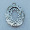 Zinc Alloy Cabochon Settings, Fashion jewelry findings, 31x21mm, inner dia:13x20mm, Sold by bag