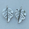 Pendant/Charm, Fashion Zinc Alloy Jewelry Findings, Lead-free, Leaf 29x16mm, Sold by Bag