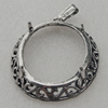 Zinc Alloy Pendant Settings, Nickel-free & Lead-free, 60x38mm, inner dia:30x40mm, Sold by PC 