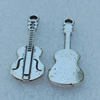 Pendant/Charm, Fashion Zinc Alloy Jewelry Findings, Lead-free, Guitar 25x9mm, Sold by Bag
