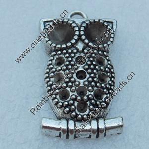 Pendant/Charm, Fashion Zinc Alloy Jewelry Findings, Lead-free, Animal 32x18mm, Sold by Bag