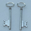 Pendant/Charm, Fashion Zinc Alloy Jewelry Findings, Lead-free, Key 78x21mm, Sold by Bag