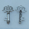 Pendant/Charm, Fashion Zinc Alloy Jewelry Findings, Lead-free, Key 52x27mm, Sold by Bag