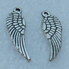 Pendant/Charm, Fashion Zinc Alloy Jewelry Findings, Lead-free, Wings 15x3mm, Sold by Bag