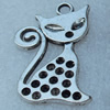 Pendant/Charm, Fashion Zinc Alloy Jewelry Findings, Lead-free, Animal 30x21mm, Sold by Bag