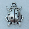 Pendant/Charm, Fashion Zinc Alloy Jewelry Findings, Lead-free, Animal 16x9mm, Sold by Bag