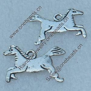 Pendant/Charm, Fashion Zinc Alloy Jewelry Findings, Lead-free, Animal 17x11mm, Sold by Bag