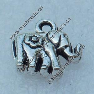Pendant/Charm, Fashion Zinc Alloy Jewelry Findings, Lead-free, Animal 10x10mm, Sold by Bag