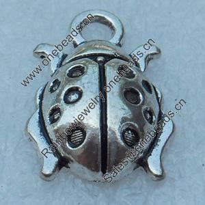 Pendant/Charm, Fashion Zinc Alloy Jewelry Findings, Lead-free, Animal 19x12mm, Sold by Bag