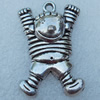 Pendant/Charm, Fashion Zinc Alloy Jewelry Findings, Lead-free, Animal 34x21mm, Sold by Bag