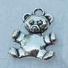 Pendant/Charm, Fashion Zinc Alloy Jewelry Findings, Lead-free, Animal 15x11mm, Sold by Bag